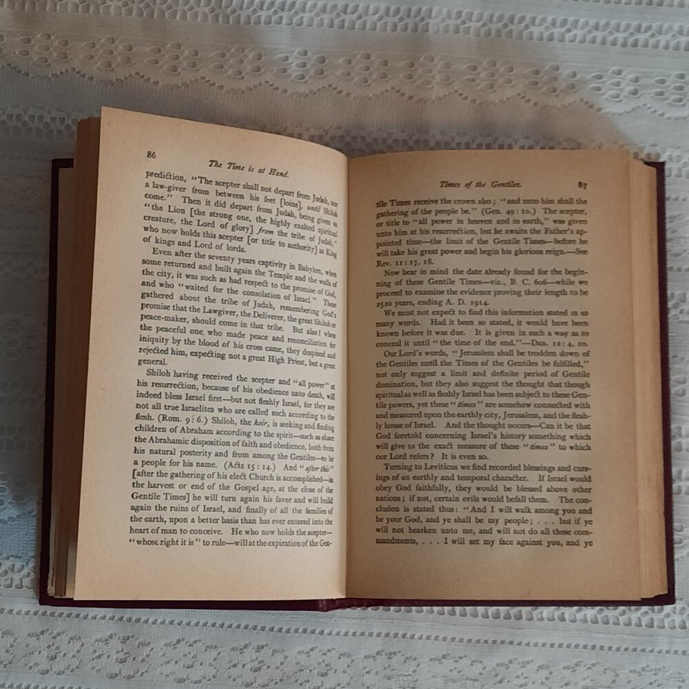 The Time Is At Hand, Studies in The Scriptures 1915, Jehovah's Witnesses, Winged - Picture 10 of 13
